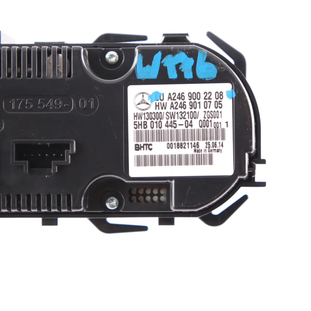  Climate Control Panel Mercedes W176 W246 Heater Switch Air Con A/C - SKU A2469002208 - Part number A2469002208
