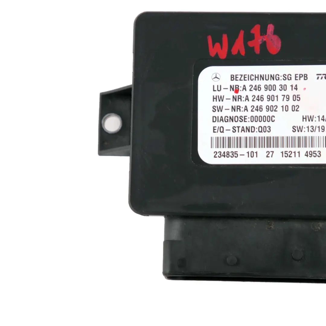 W231 W246 Unité contrôle frein stationnement Module pour Mercedes W176 à propos du numéro de pièce A2469003014 Mercedes W176 W231 W246 Unité contrôle frein stationnement Module - SKU A2469003014 - Numéro de pièce A2469003014