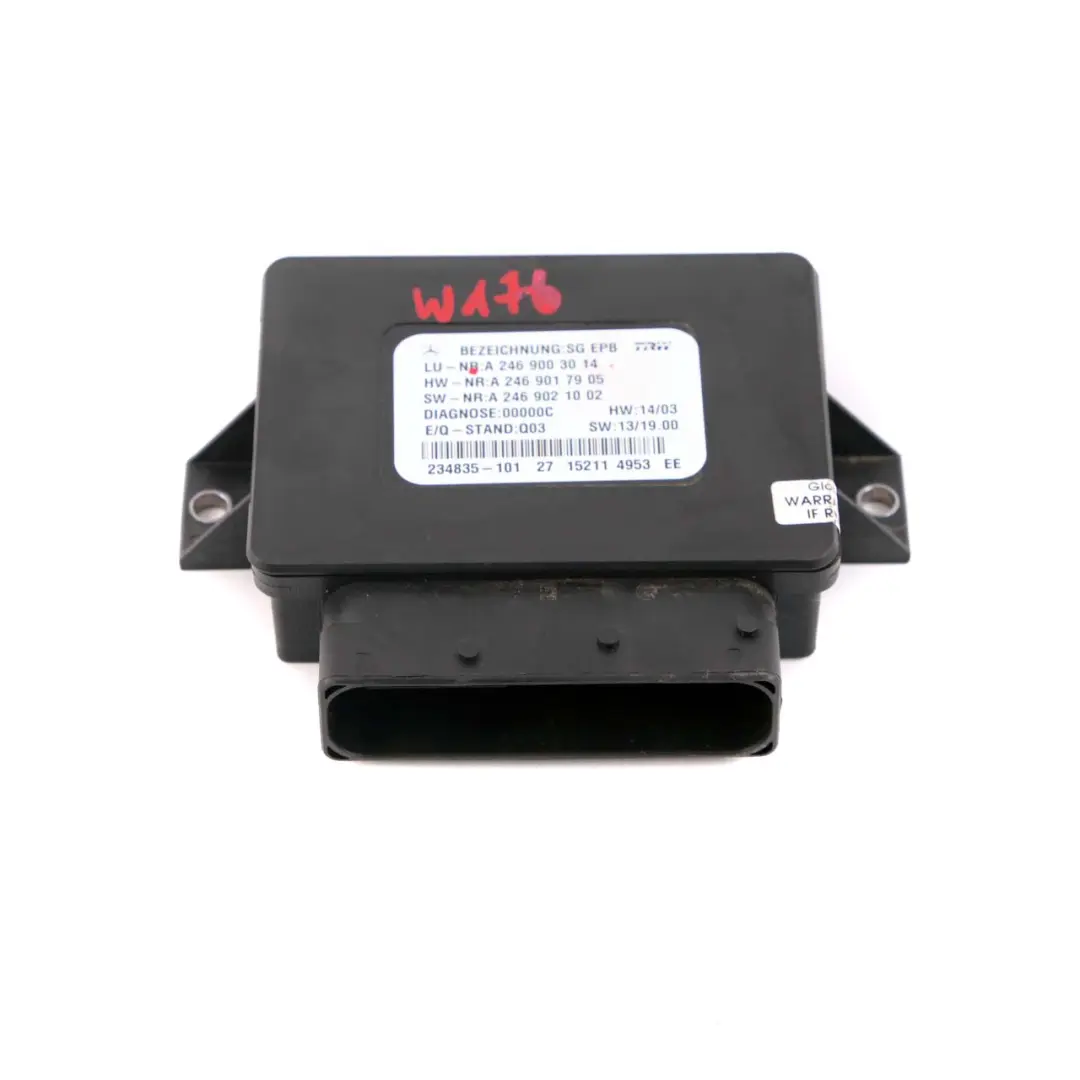 W231 W246 Freno stazionamento Modulo controllo per Mercedes W176 con numero di parte A2469003014 Mercedes W176 W231 W246 Freno stazionamento Modulo controllo - SKU A2469003014 - Numero di parte A2469003014