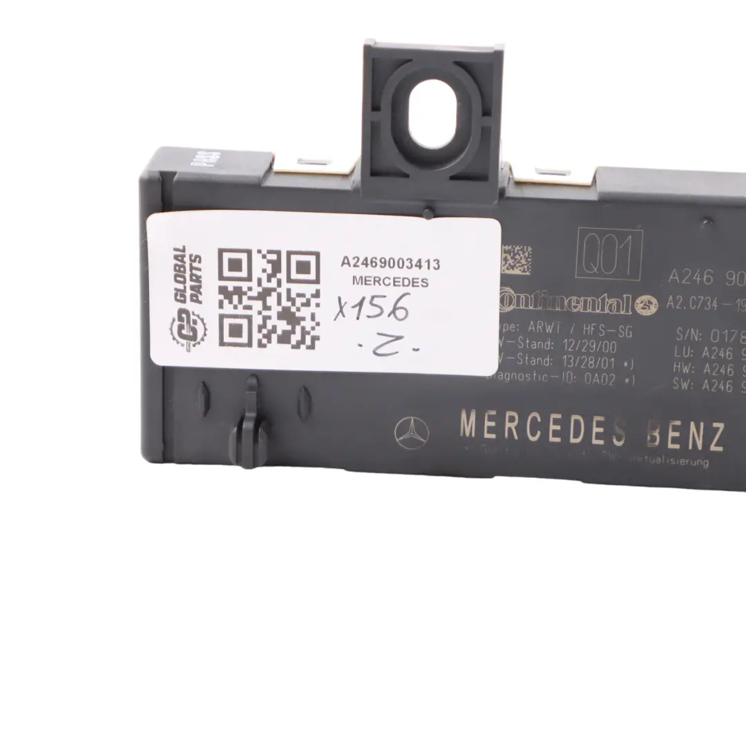 Bootlid Control Unit Trunk Lid Module to Mercedes X156 with Part number A2469003413 Mercedes X156 Bootlid Control Unit Trunk Lid Module - SKU A2469003413 - Part number A2469003413