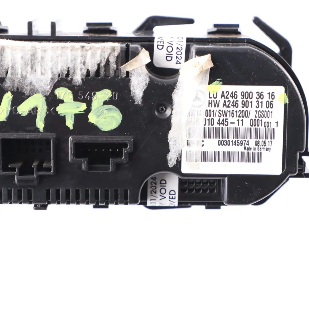 Climate Control Panel Mercedes W176 W246 Heater Switch Air Con A/C to with Part number A2469003616 Climate Control Panel Mercedes W176 W246 Heater Switch Air Con A/C - SKU A2469003616 - Part number A2469003616