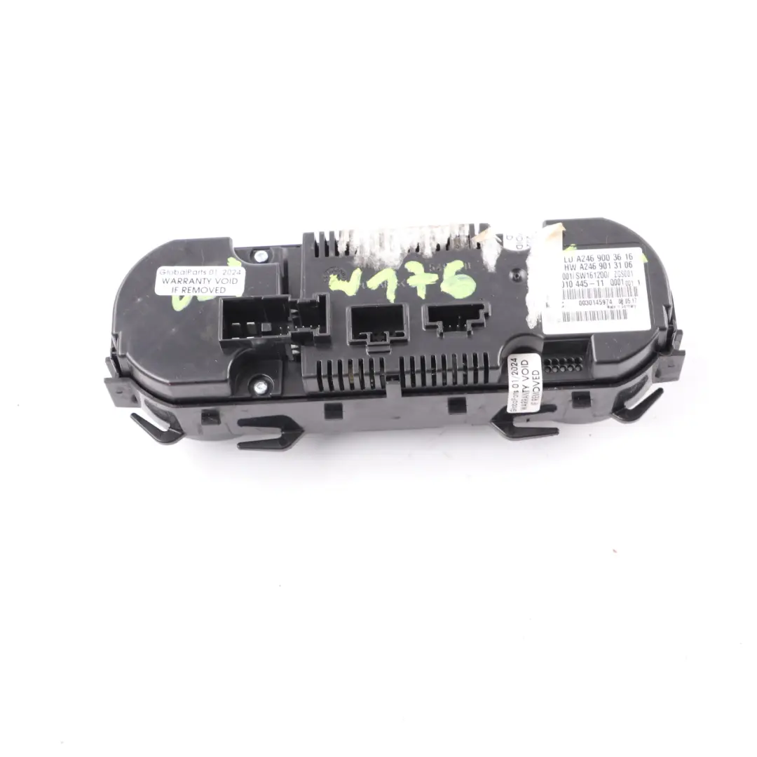  Climate Control Panel Mercedes W176 W246 Heater Switch Air Con A/C - SKU A2469003616 - Part number A2469003616