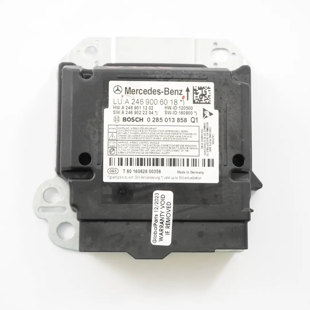 Retrattore bloccaggio della cintura dell'airbag Modulo controllo per Mercedes W246 con numero di parte A2469006018 Mercedes W246 Retrattore bloccaggio della cintura dell'airbag Modulo controllo - SKU A2469006018 - Numero di parte A2469006018