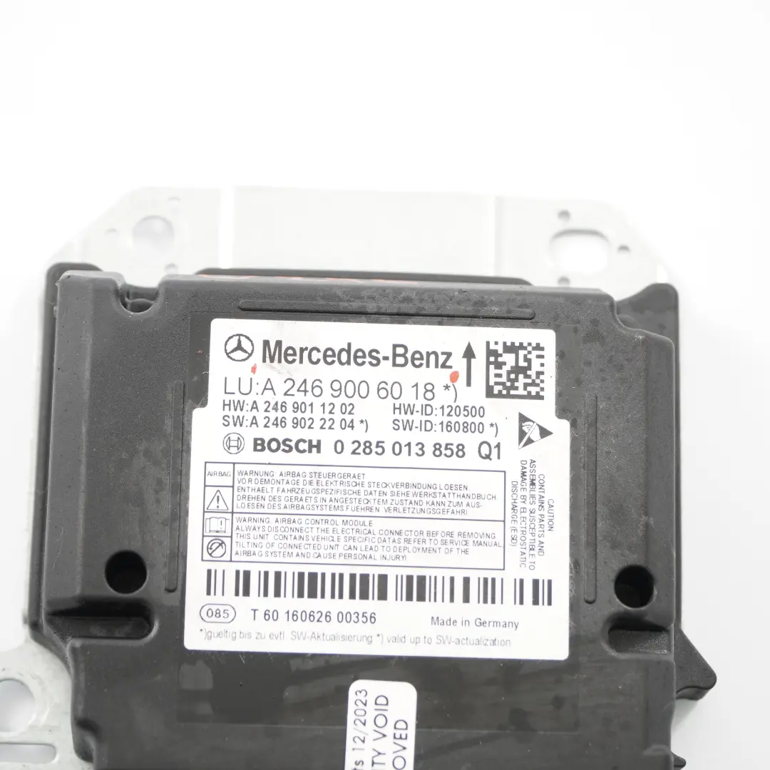 Moduł Napinacza Pasów Poduszki Powietrznej AIrbag do Mercedes W246 o numerze A2469006018 Mercedes W246 Moduł Napinacza Pasów Poduszki Powietrznej AIrbag - SKU A2469006018 - Numer Części A2469006018