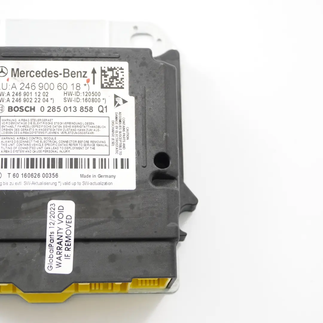 Mercedes W246 Módulo control del retractor bloqueo del cinturón del - SKU A2469006018 - Número de pieza A2469006018