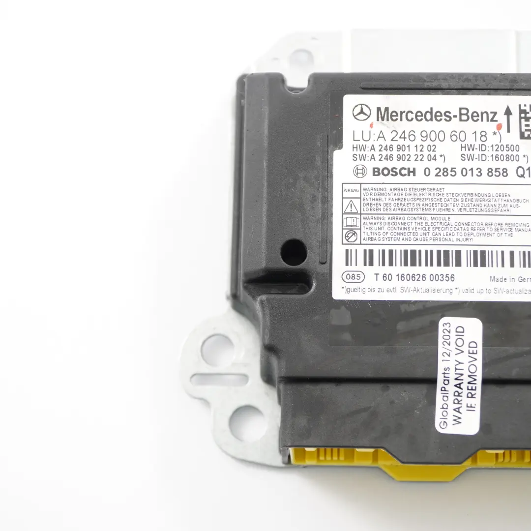 Retrattore bloccaggio della cintura dell'airbag Modulo controllo per Mercedes W246 con numero di parte A2469006018 Mercedes W246 Retrattore bloccaggio della cintura dell'airbag Modulo controllo - SKU A2469006018 - Numero di parte A2469006018
