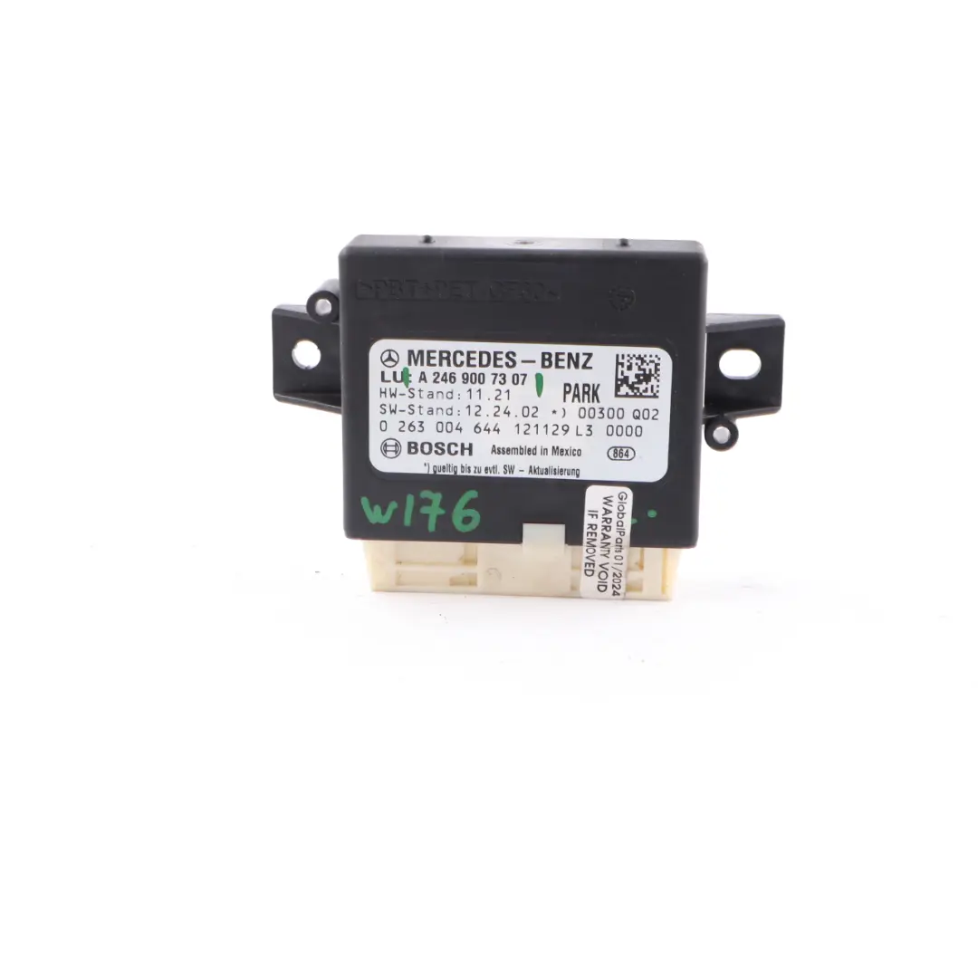 Mercedes W176 R231 Módulo Control PDC Sistema Parktronic N62 - SKU A2469007307 - Número de pieza A2469007307