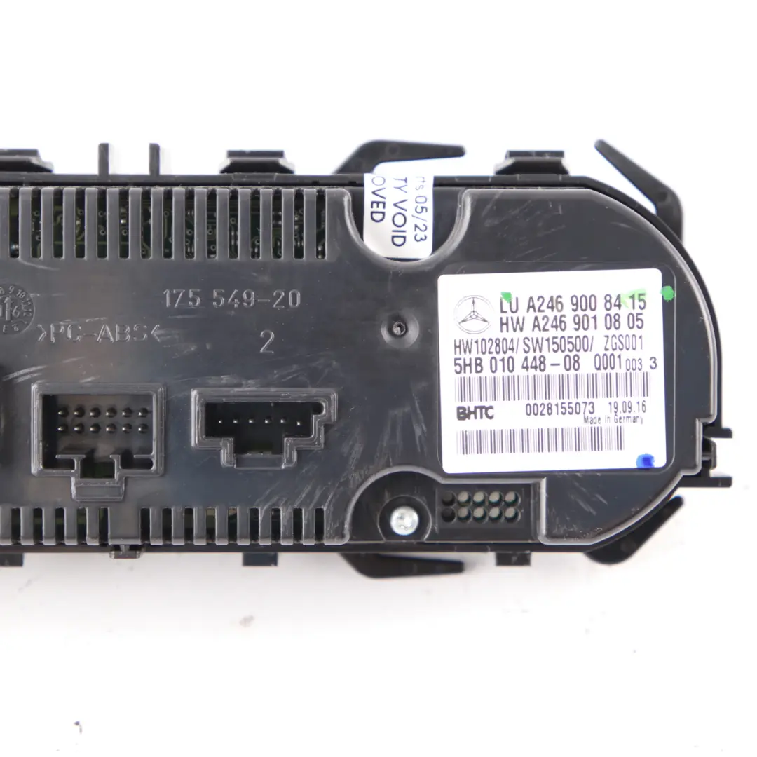 Heater Climate Control Switch Panel Control Unit to Mercedes W176 W246 with Part number A2469008415 Mercedes W176 W246 Heater Climate Control Switch Panel Control Unit - SKU A2469008415 - Part number A2469008415