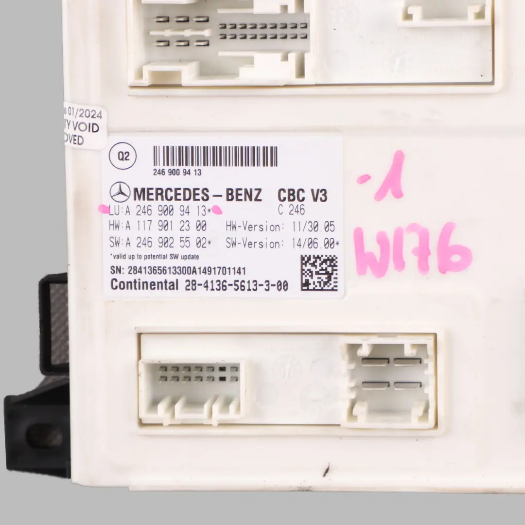 Unité de contrôle Module de contrôle de la carrosserie ECU pour Mercedes W176 W246 à propos du numéro de pièce A2469009413 Mercedes W176 W246 Unité de contrôle Module de contrôle de la carrosserie ECU - SKU A2469009413-1 - Numéro de pièce A2469009413