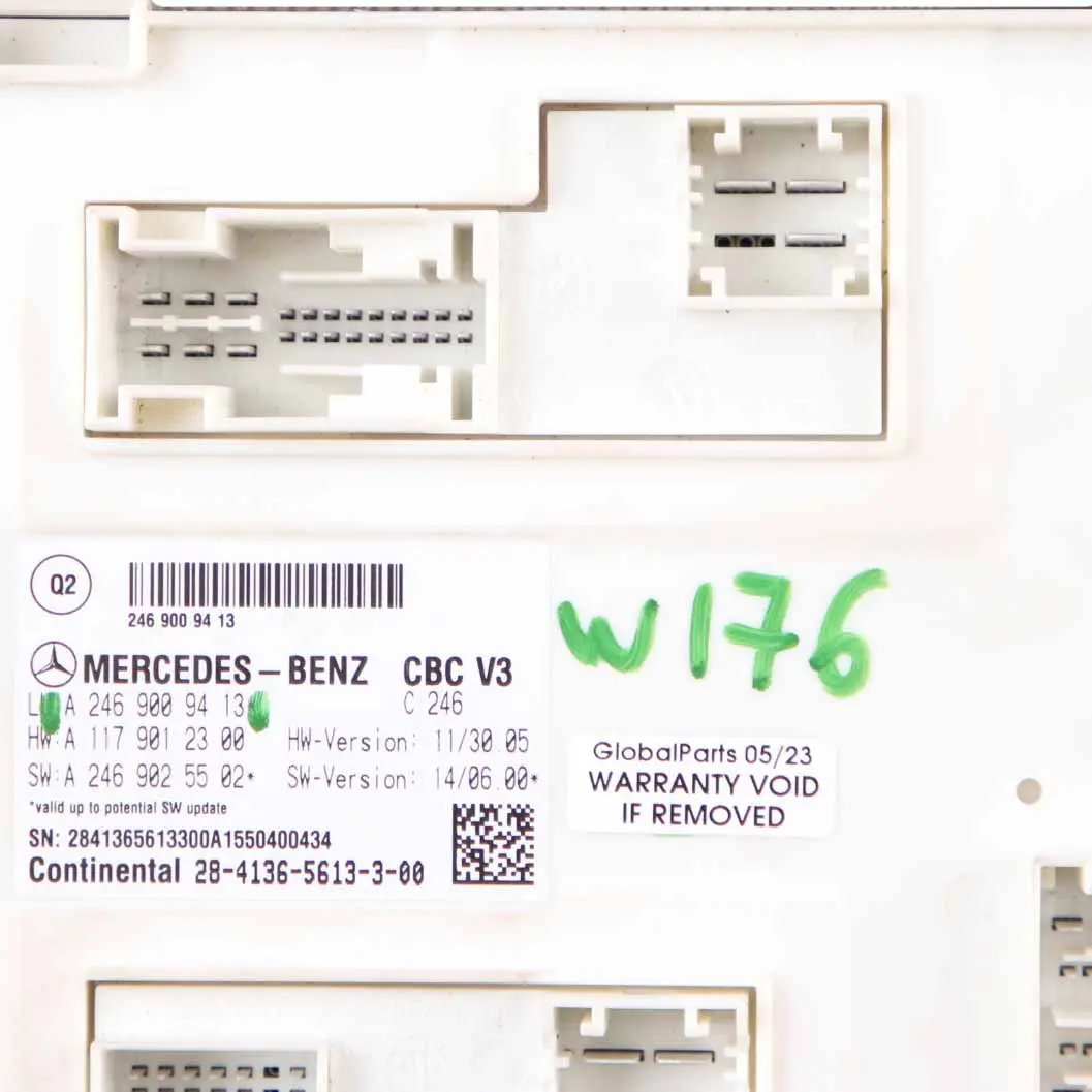 Mercedes W176 W246 Unidad Control Módulo Carrocería ECU - SKU A2469009413 - Número de pieza A2469009413