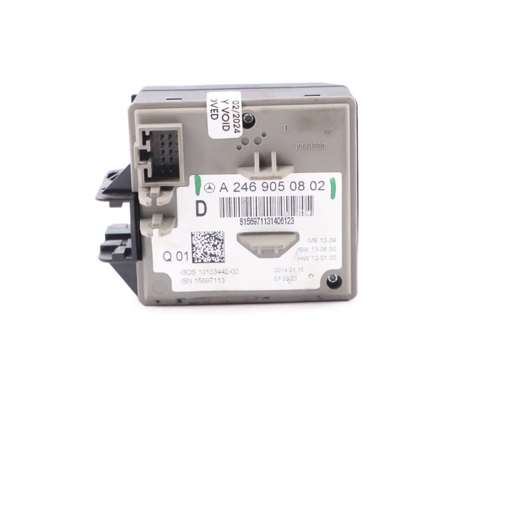  Ignition Switch Mercedes W176 W246 Key Reader Lock Control Unit - SKU A2469050802 - Part number A2469050802