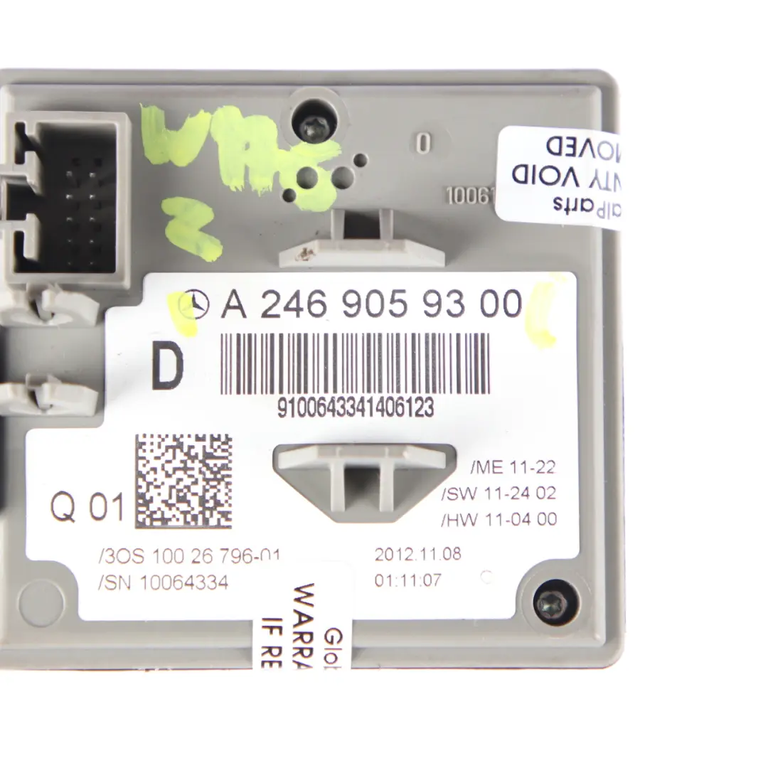  Ignition Switch Mercedes W176 W246 Lock Control Unit Module - SKU A2469059300 - Part number A2469059300