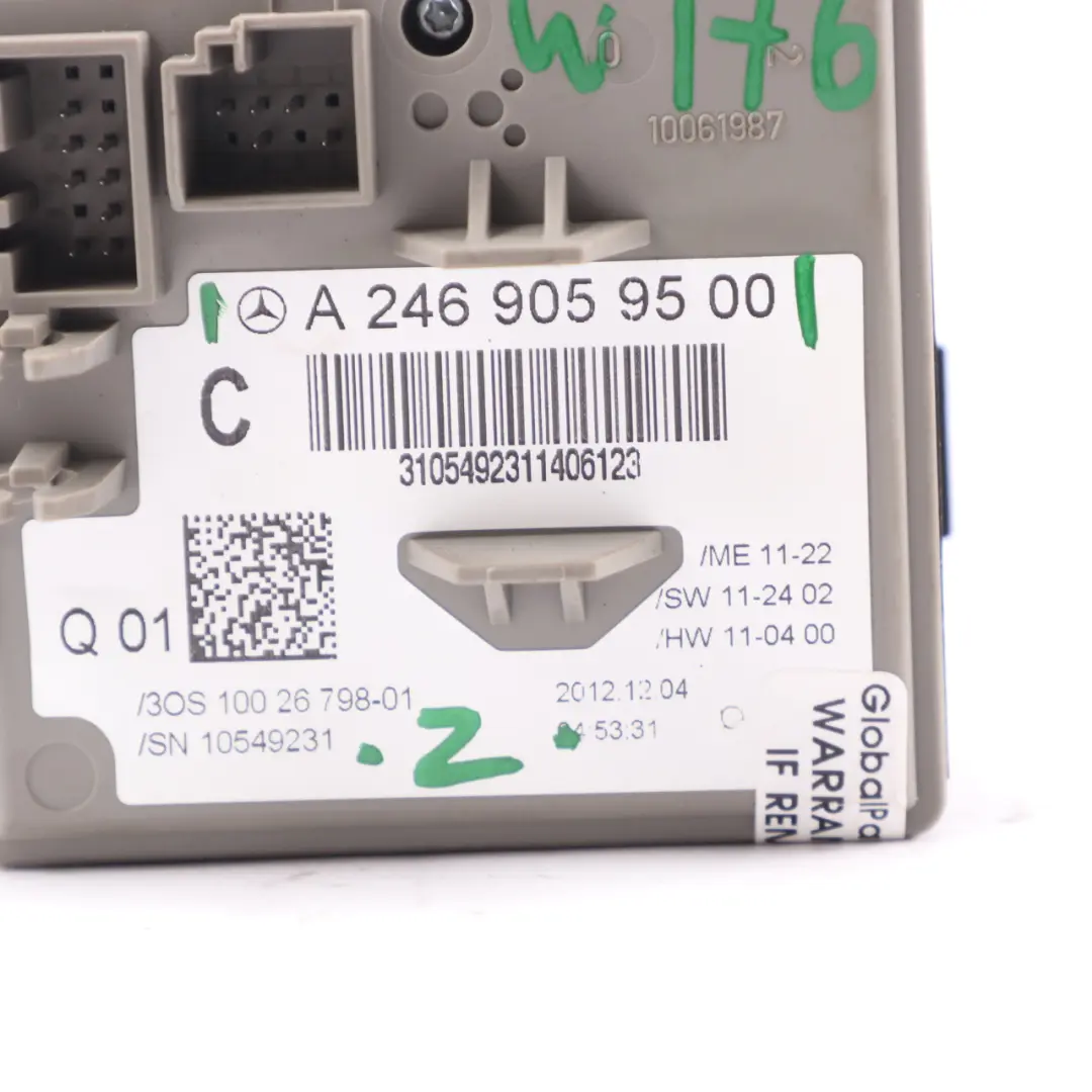 Ignition Lock Key Reader Switch Module Unit to Mercedes W176 with Part number A2469059500 Mercedes W176 Ignition Lock Key Reader Switch Module Unit - SKU A2469059500 - Part number A2469059500