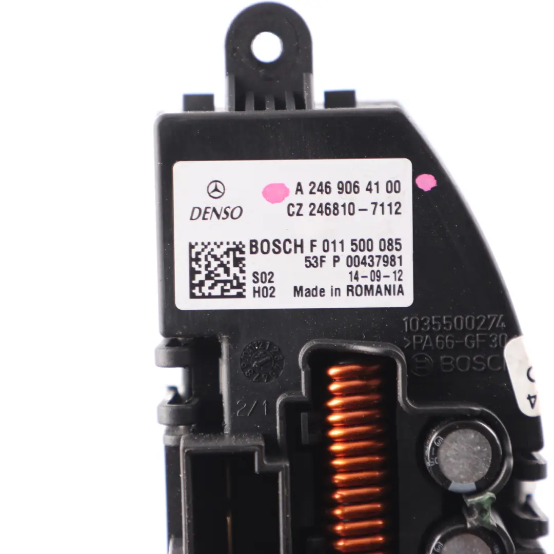 Regulator dmuchawy opornik wentylatora do Mercedes W176 o numerze A2469064100 Mercedes W176 Regulator dmuchawy opornik wentylatora - SKU A2469064100 - Numer Części A2469064100