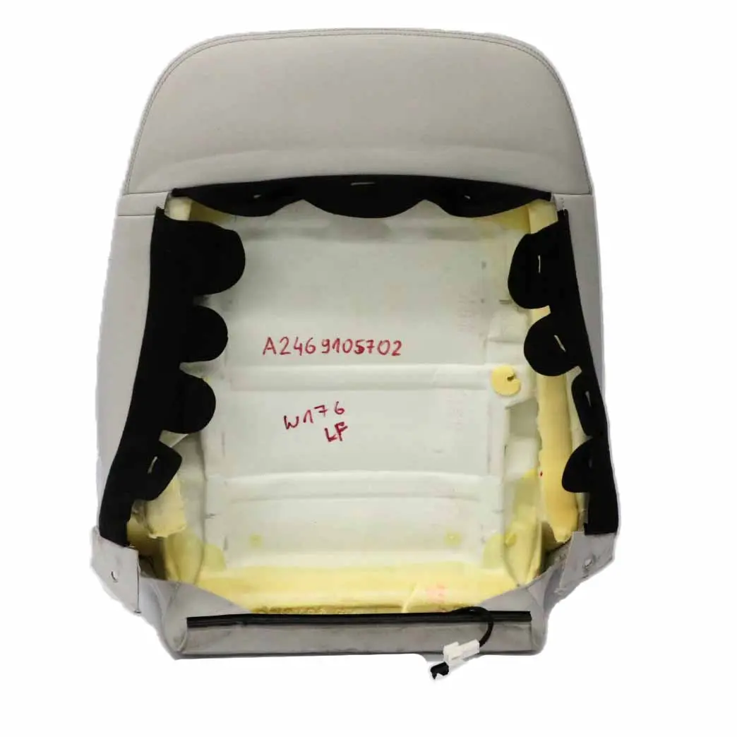 Mercedes W176 Vordersitz Links Beheizte Rückenlehne Abdeckung Kunstleder Grau - SKU A2469105702 - Teilenummer A2469105702