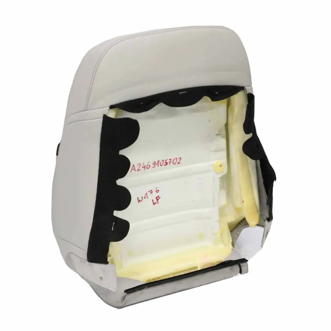 Sedile anteriore sinistro riscaldato schienale finta pelle Grigio per Mercedes W176 con numero di parte A2469105702 Mercedes W176 Sedile anteriore sinistro riscaldato schienale finta pelle Grigio - SKU A2469105702 - Numero di parte A2469105702