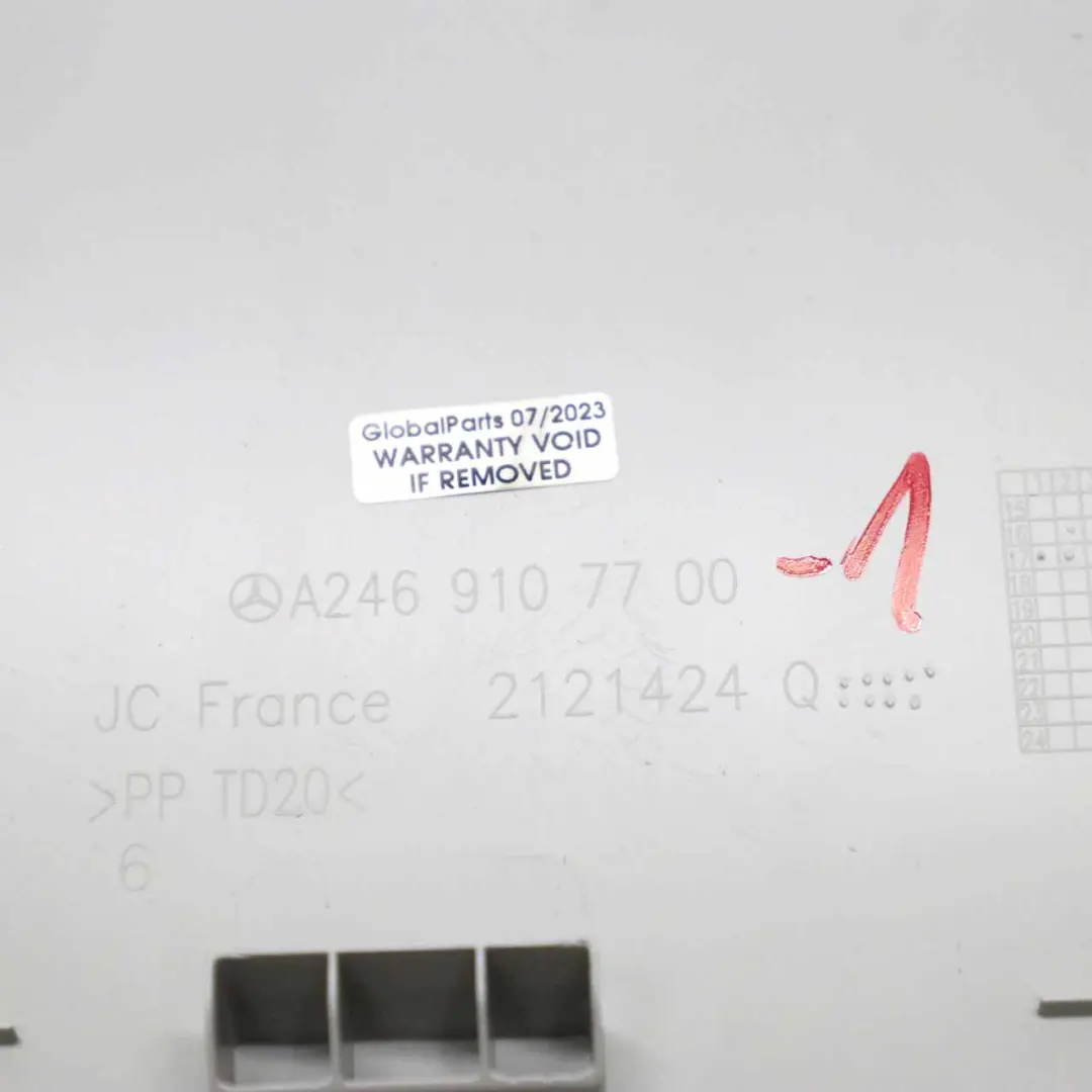 Panneau de recouvrement de siège avant gris pour Mercedes W176 W246 à propos du numéro de pièce A2469107700 Mercedes W176 W246 Panneau de recouvrement de siège avant gris - SKU A2469107700-1 - Numéro de pièce A2469107700