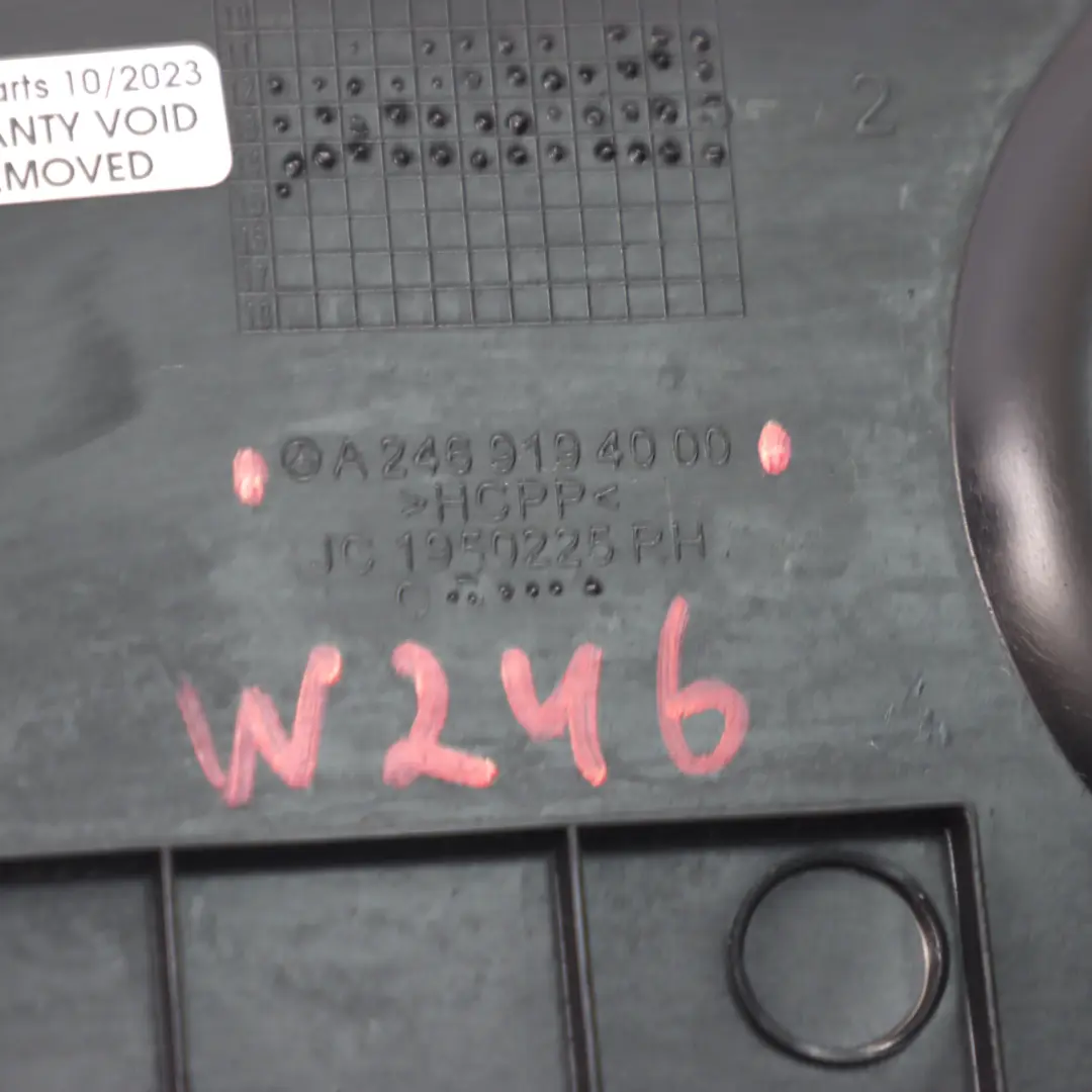 Trim Panel Front Right O/S Black to Seat Cover Mercedes W176 W246 with Part number A2469194000 Seat Cover Mercedes W176 W246 Trim Panel Front Right O/S Black - SKU A2469194000 - Part number A2469194000