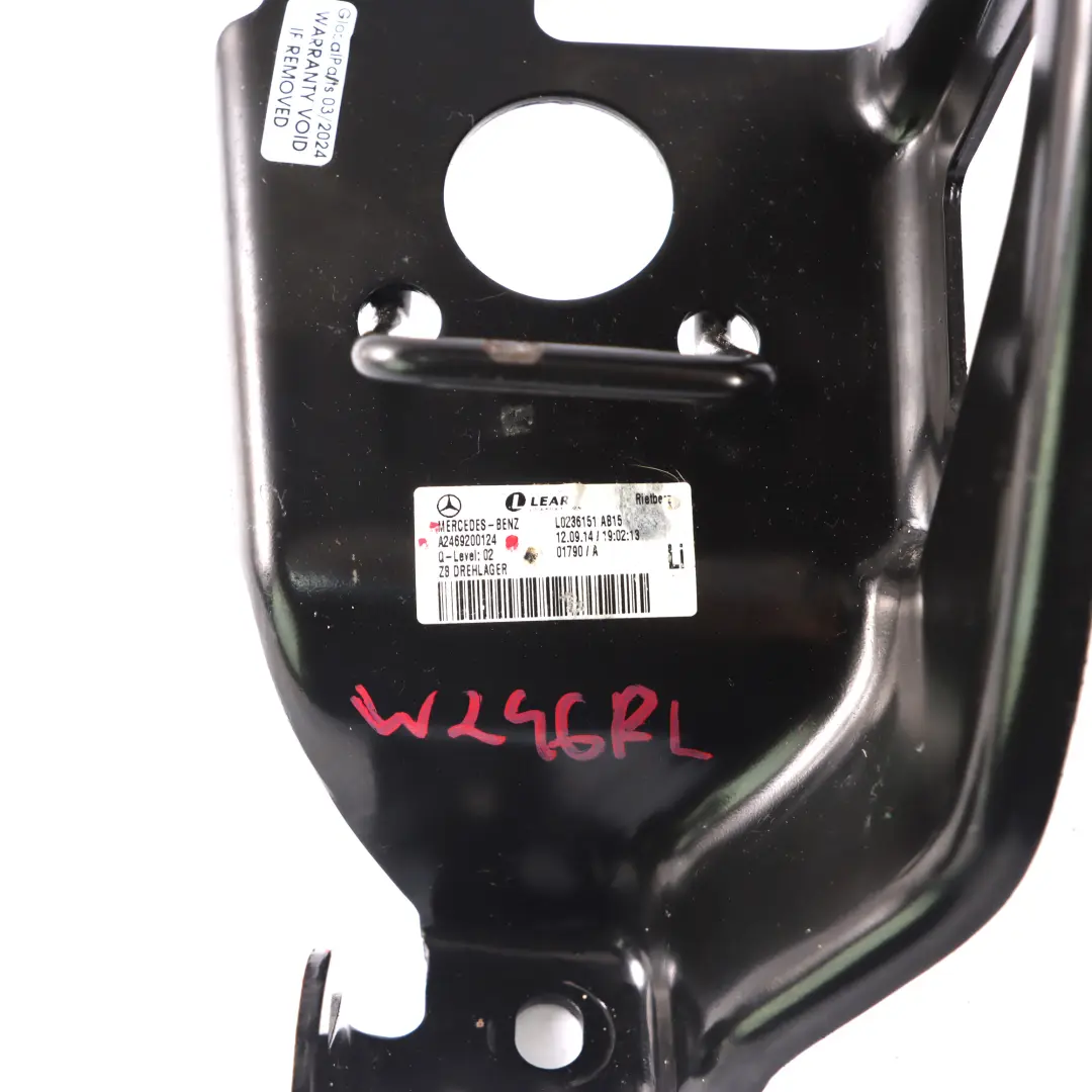 Mercedes W246 Mécanisme de Siège Arrière Gauche Roulement Pivot - SKU A2469200124 - Numéro de pièce A2469200124