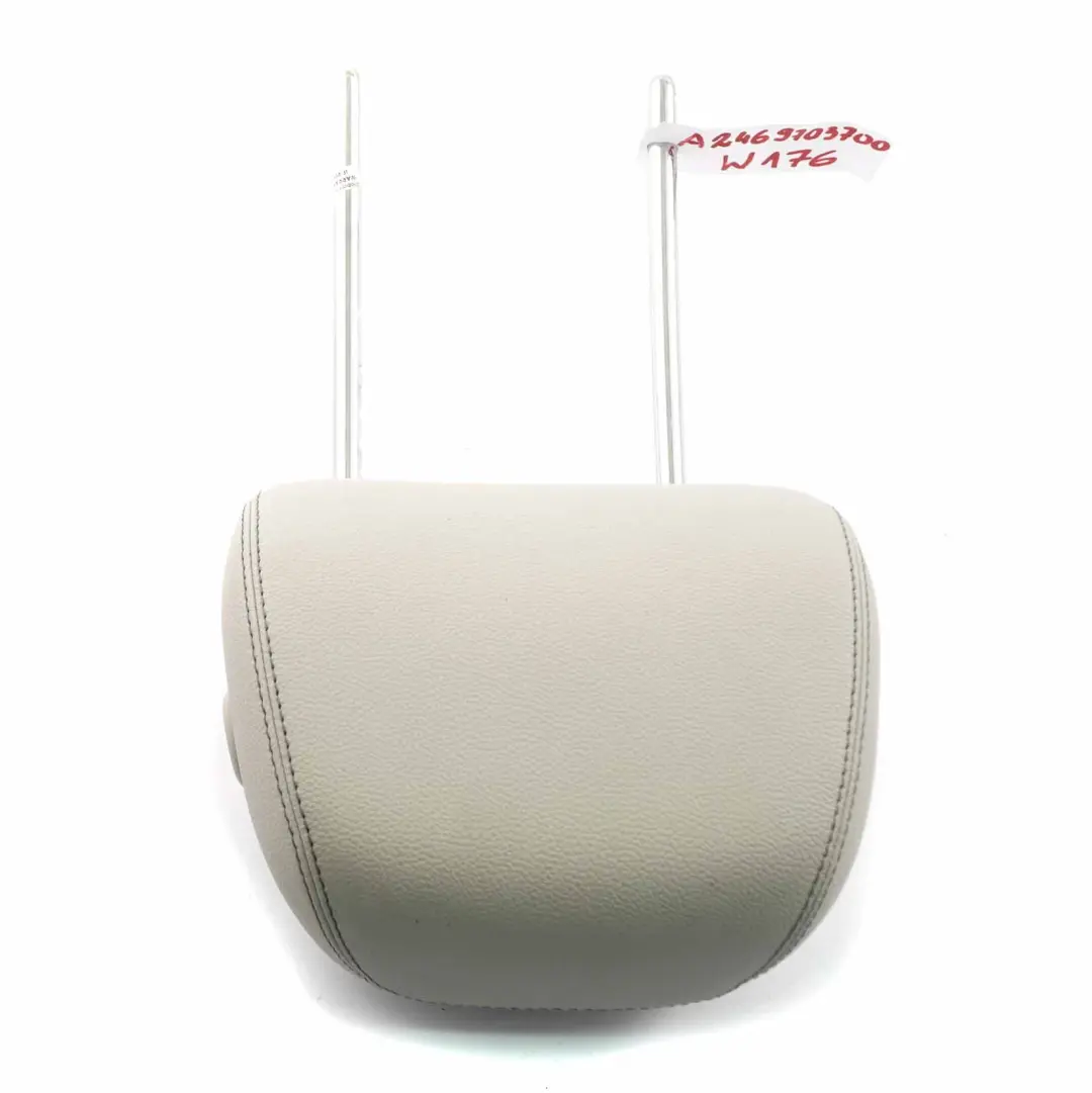Mercedes W176 Front Seat Headrest Left Right N/O/S Head Rest Leather Grey - SKU A2469703700 - Part number A2469703700