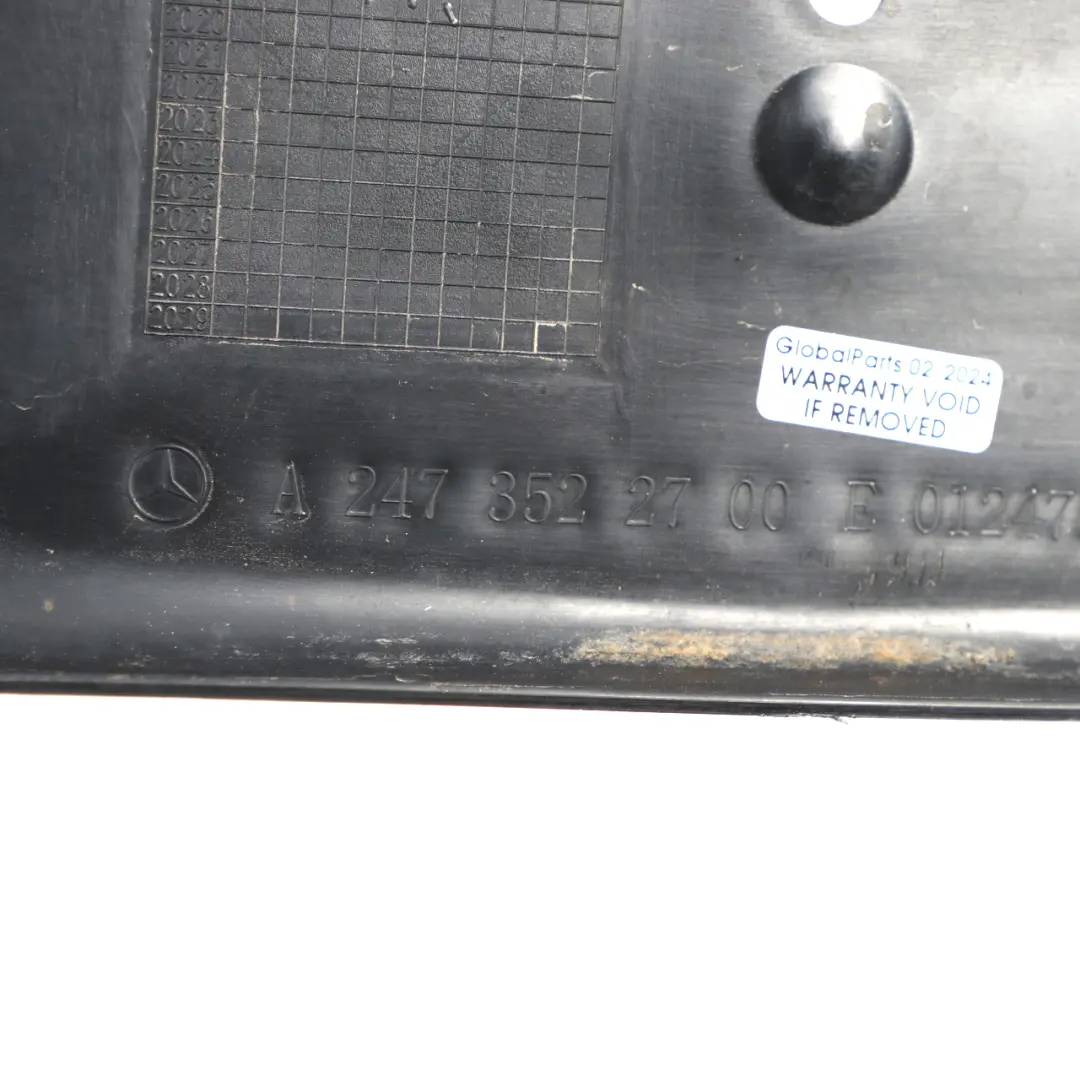 Trasero Cuna Subchasis Viga Portadora Trim Panel para Mercedes W177 W247 con número de pieza A2473522700 Mercedes W177 W247 Trasero Cuna Subchasis Viga Portadora Trim Panel - SKU A2473522700 - Número de pieza A2473522700