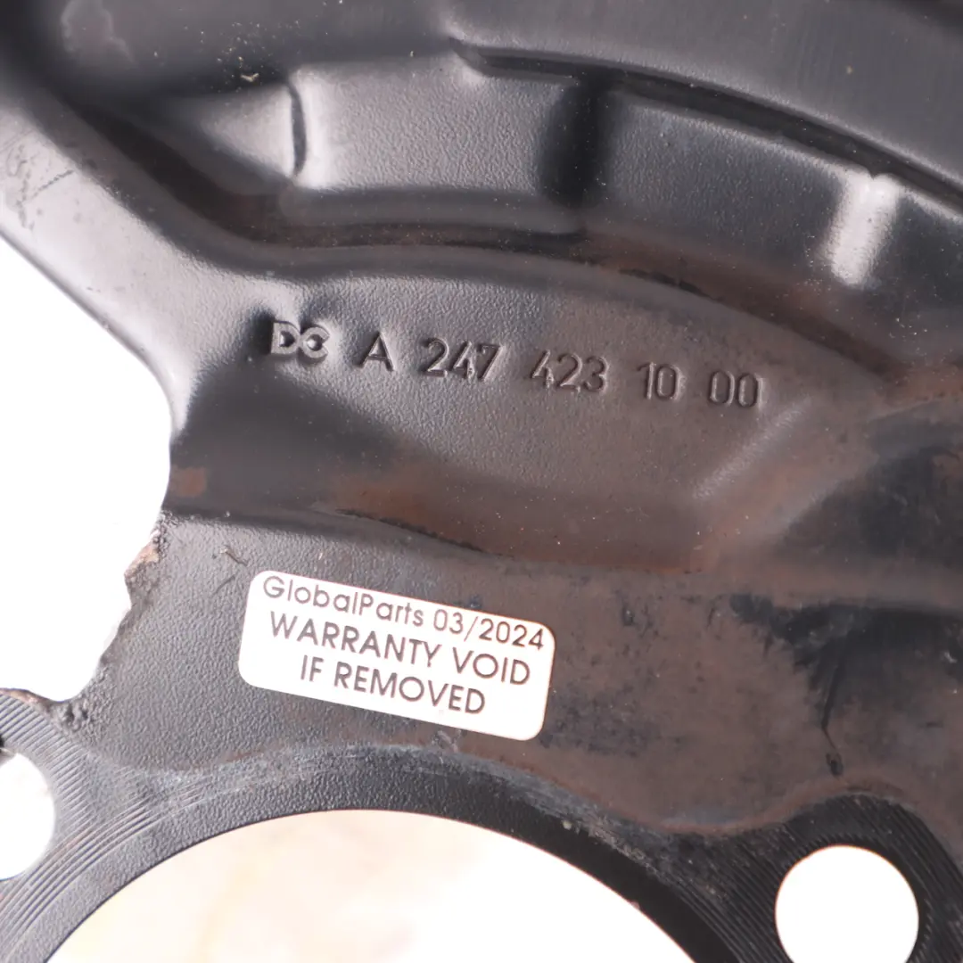 Osłona Tarczy Hamulcowej Tylna Prawa do Mercedes W177 W247 o numerze A2474231000 Mercedes W177 W247 Osłona Tarczy Hamulcowej Tylna Prawa - SKU A2474231000 - Numer Części A2474231000