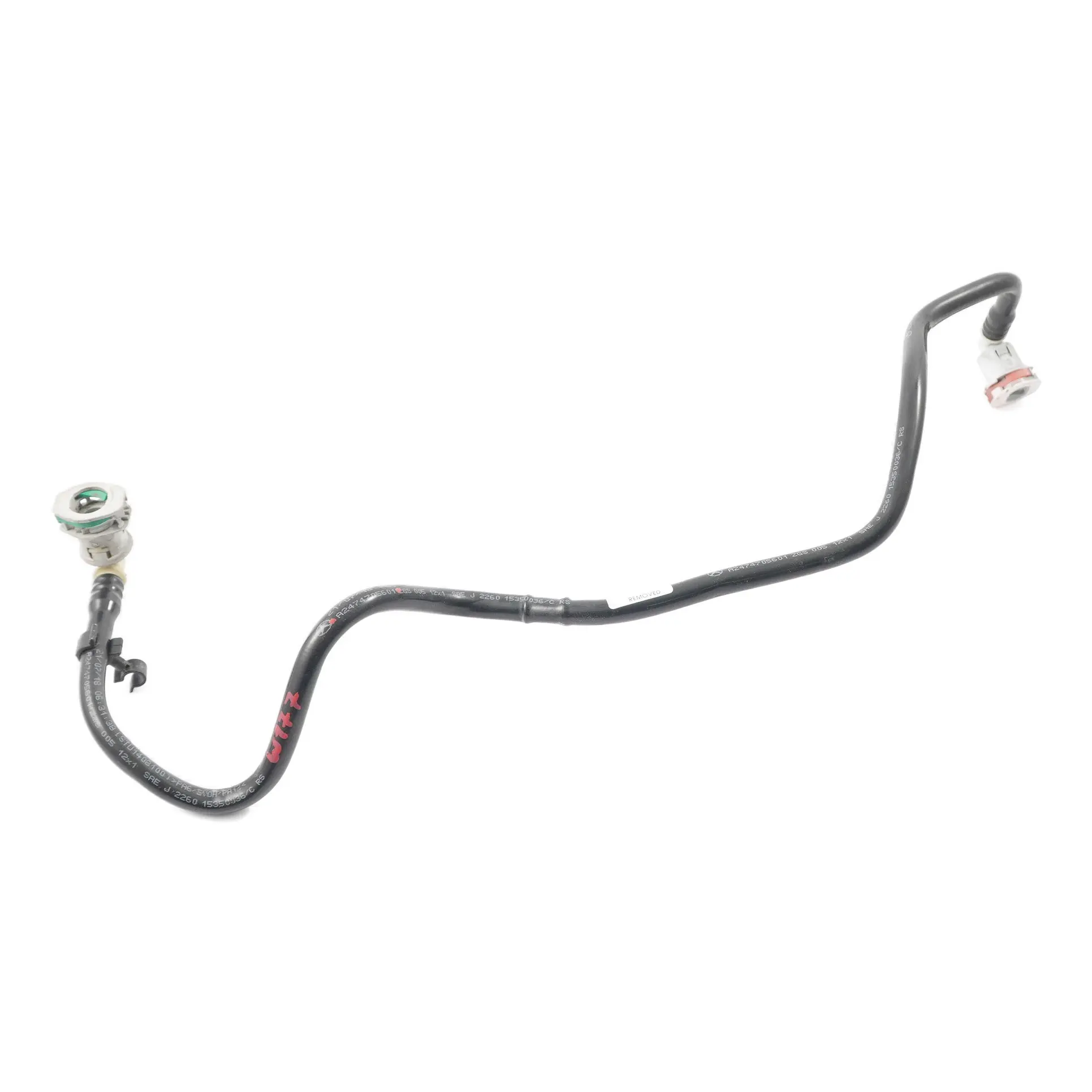 Tubo Mercedes W177 M282 Sistema de Respiración Combustible Válvula Purga Línea
