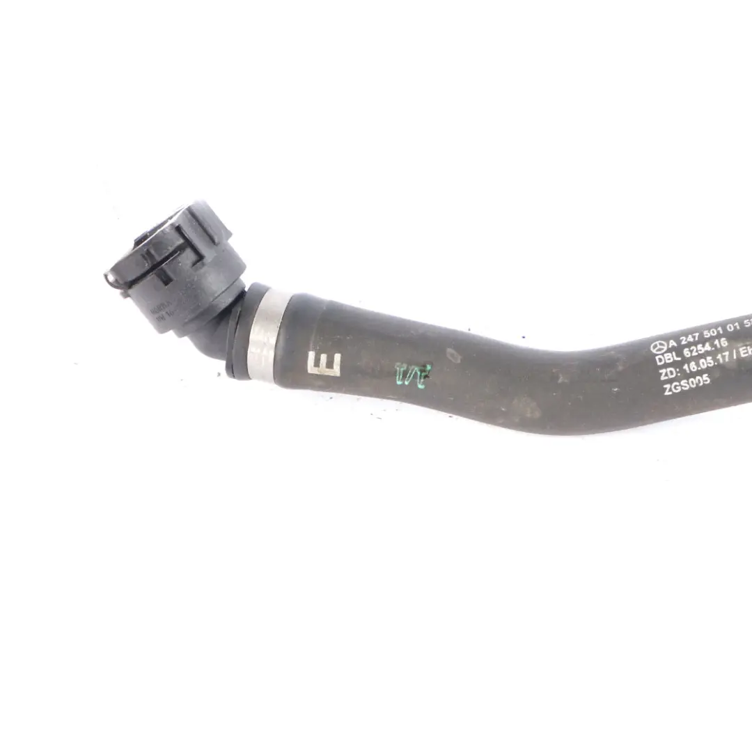 M282 OM608 Refrigerante Manguera Radiador Superior Izquierda para Mercedes W247 W177 con número de pieza A2475010158 Mercedes W247 W177 M282 OM608 Refrigerante Manguera Radiador Superior Izquierda - SKU A2475010158 - Número de pieza A2475010158