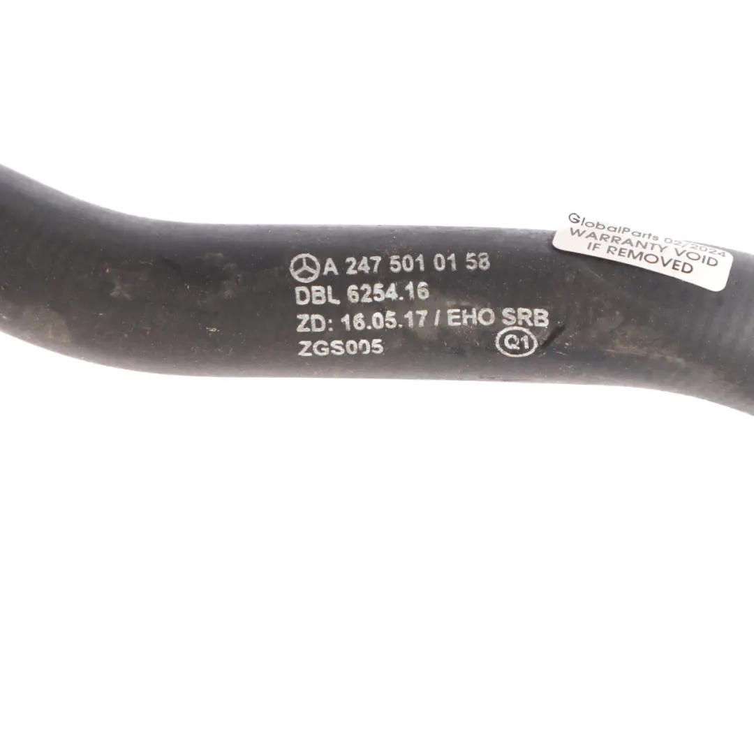 Mercedes W247 W177 M282 OM608 Kühlmittel Schlauch Kühler Obere Linke Leitung - SKU A2475010158 - Teilenummer A2475010158