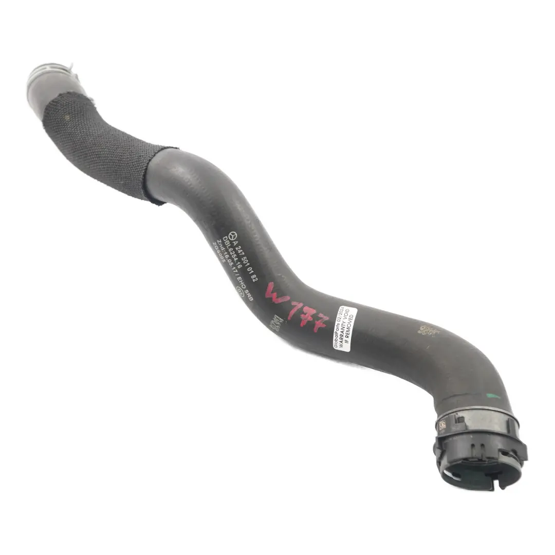 Water Hose Mercedes W177 W247 M282 Coolant Radiator Pipe Line to with Part number A2475010182 Water Hose Mercedes W177 W247 M282 Coolant Radiator Pipe Line - SKU A2475010182 - Part number A2475010182