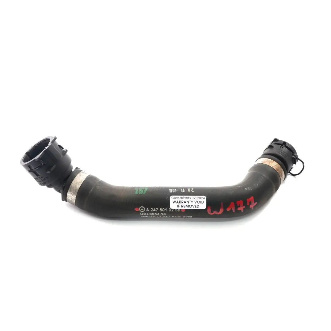 Tuyau d'eau Mercedes C118 W177 W247 Conduite liquide refroidissement pour à propos du numéro de pièce A2475010258 Tuyau d'eau Mercedes C118 W177 W247 Conduite liquide refroidissement - SKU A2475010258 - Numéro de pièce A2475010258