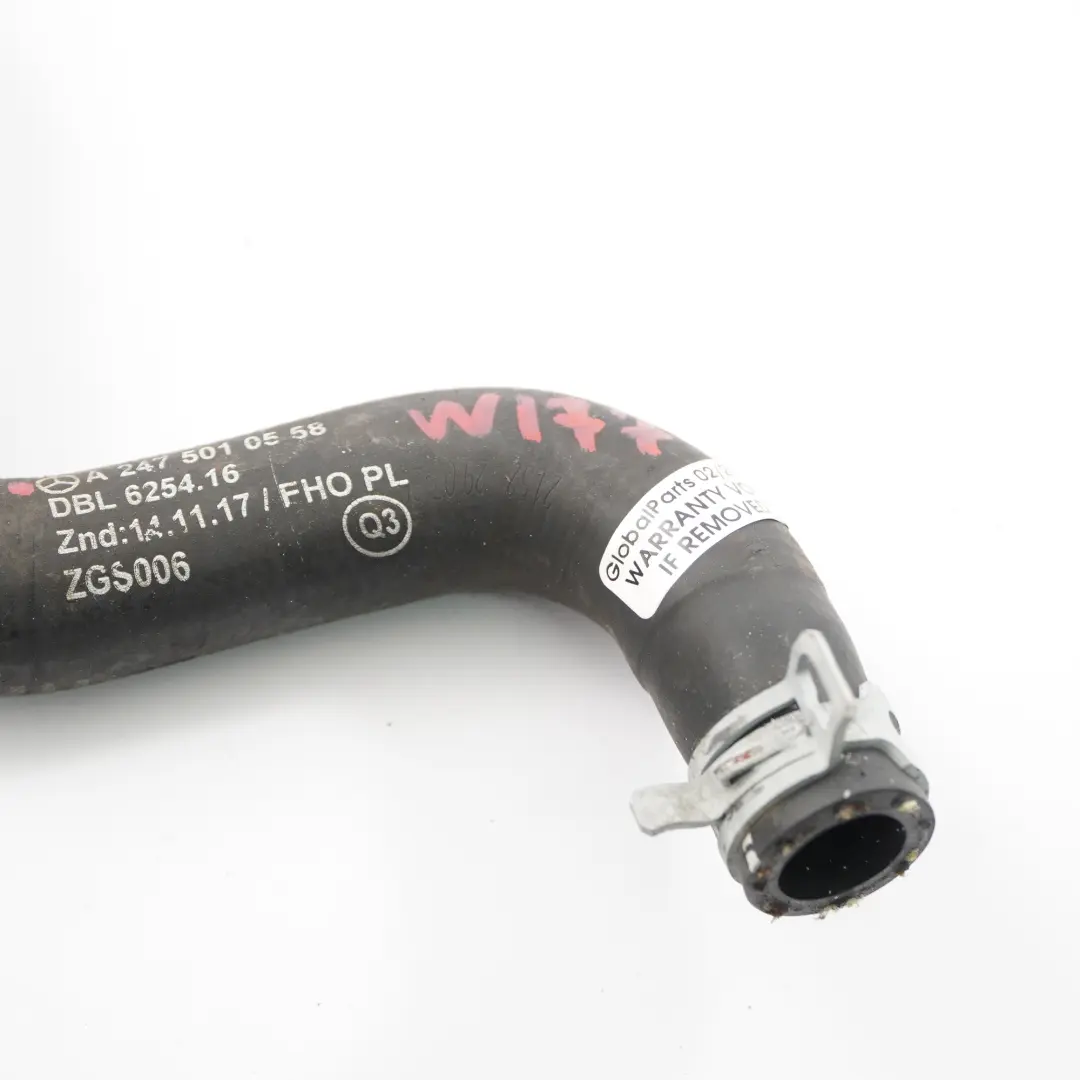 Mercedes W177 Tuyau refroidissement Tuyau radiateur supérieur gauche - SKU A2475010558 - Numéro de pièce A2475010558