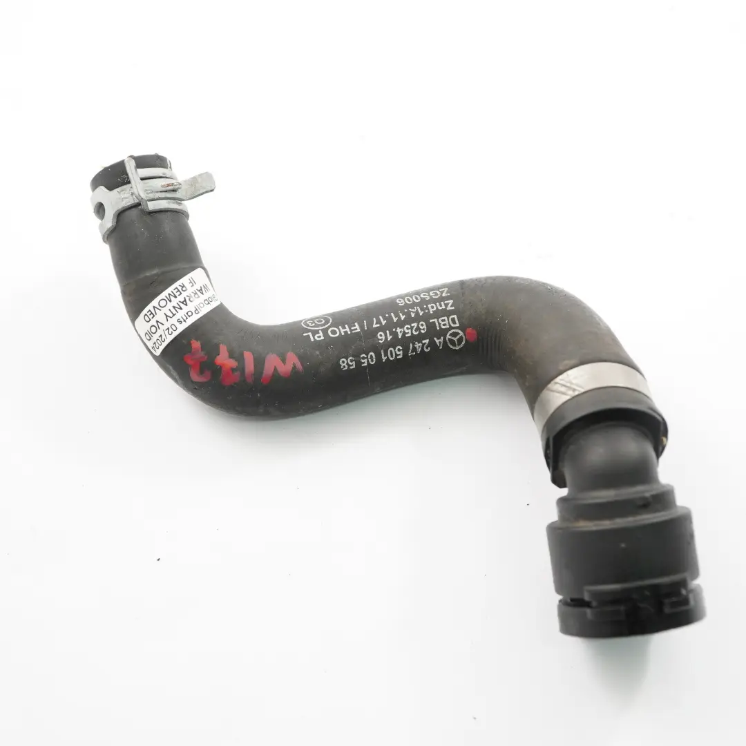 Coolant Hose Radiator Pipe Upper Left to Mercedes W177 with Part number A2475010558 Mercedes W177 Coolant Hose Radiator Pipe Upper Left - SKU A2475010558 - Part number A2475010558