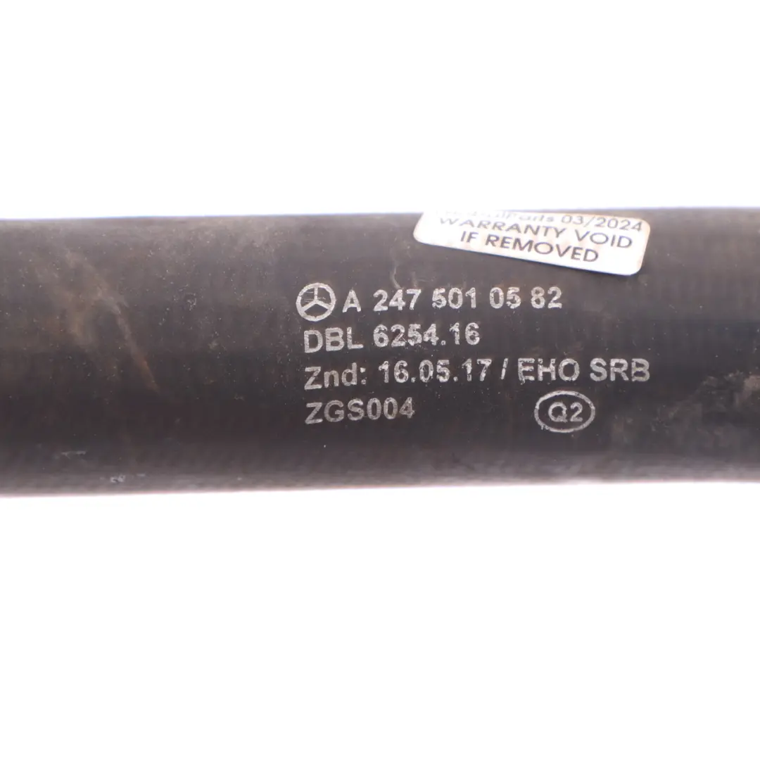 Wąż Rura Przewód Wody do Mercedes W177 W247 o numerze A2475010582 Mercedes W177 W247 Wąż Rura Przewód Wody - SKU A2475010582 - Numer Części A2475010582