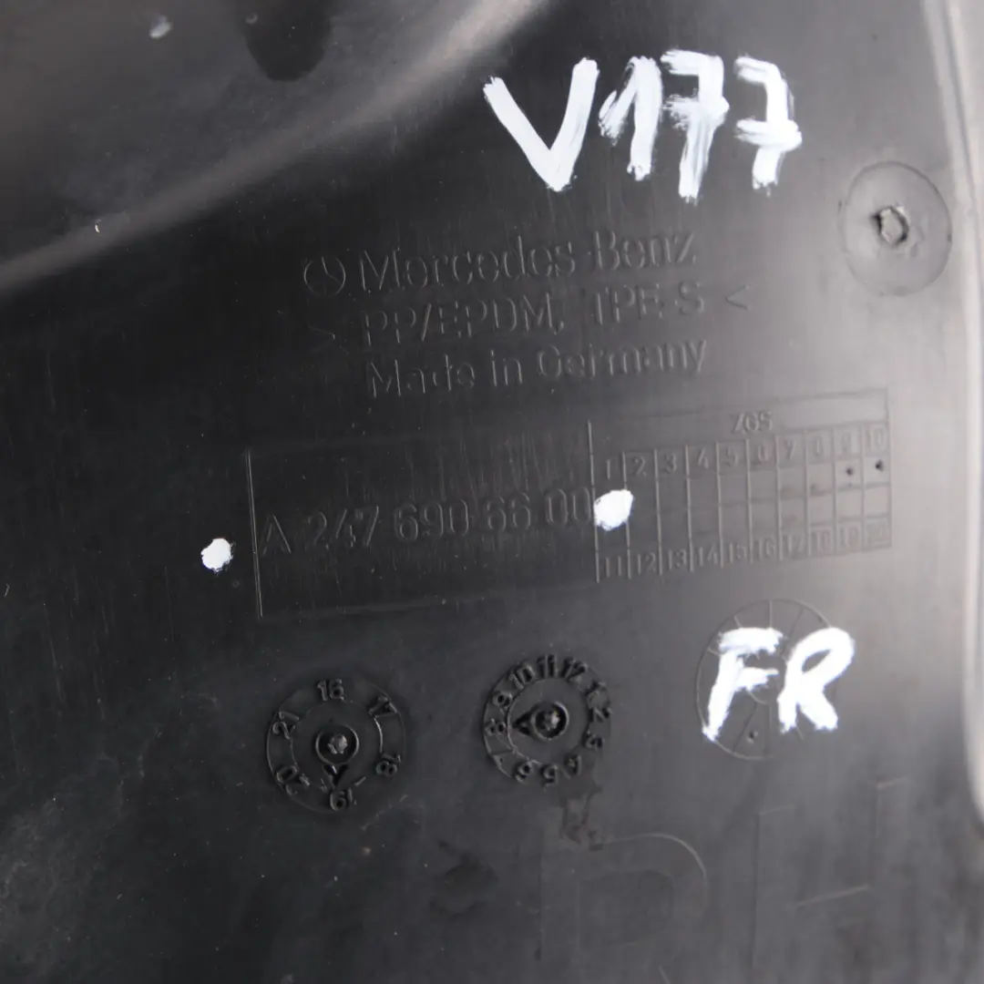 Mercedes W177 W247 Paso de rueda delantero derecho Sección trasera - SKU A2476906600 - Número de pieza A2476906600