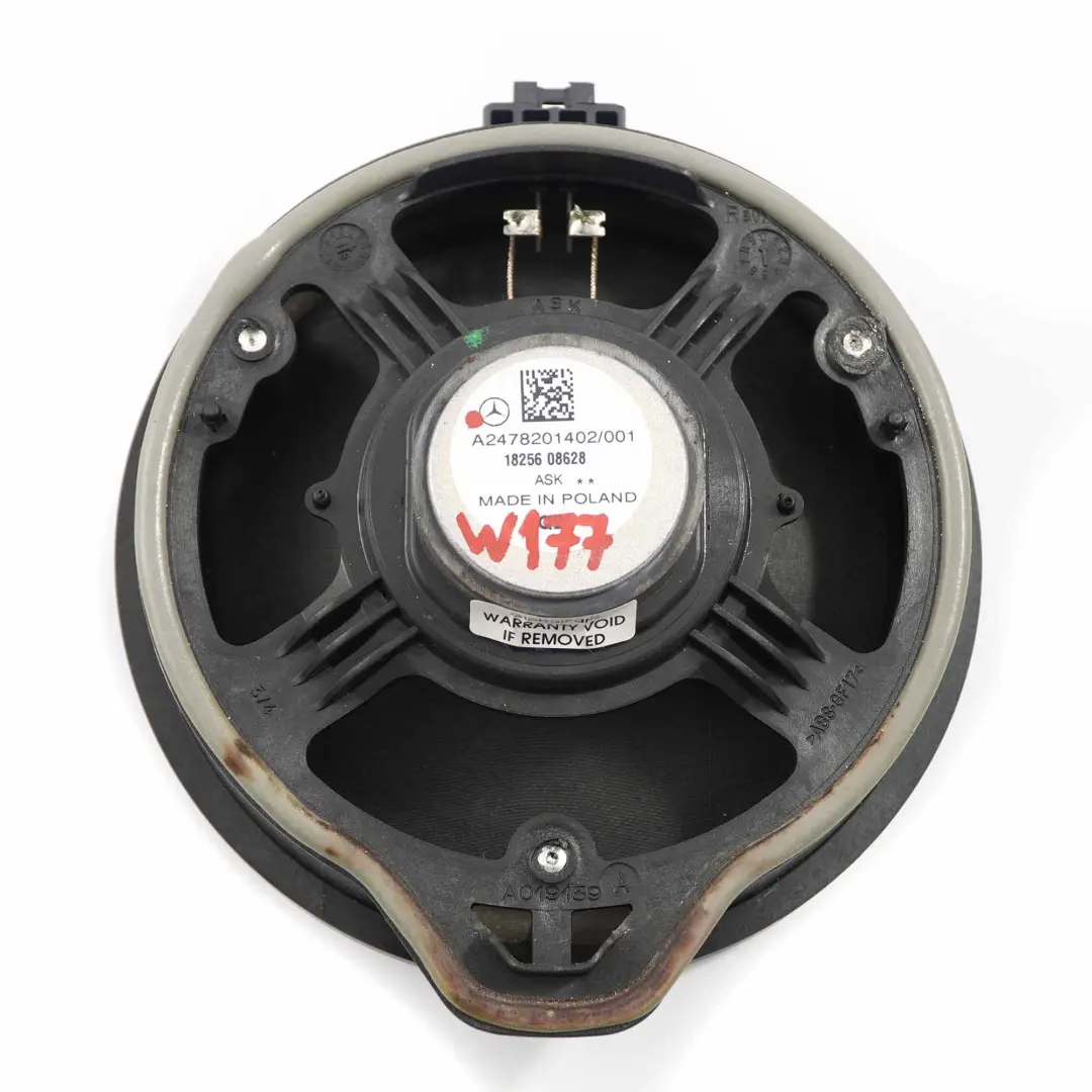 Puerta Trasera Izquierda Derecha Altavoz para Mercedes W177 W247 con número de pieza A2478201402 Mercedes W177 W247 Puerta Trasera Izquierda Derecha Altavoz - SKU A2478201402 - Número de pieza A2478201402