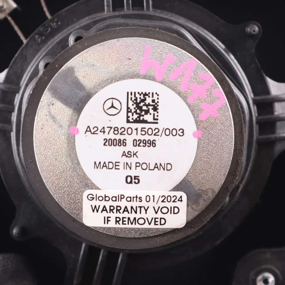 Głośnik Drzwi Przedni Lewy Prawy do Mercedes W177 W247 o numerze A2478201502 Mercedes W177 W247 Głośnik Drzwi Przedni Lewy Prawy - SKU A2478201502 - Numer Części A2478201502