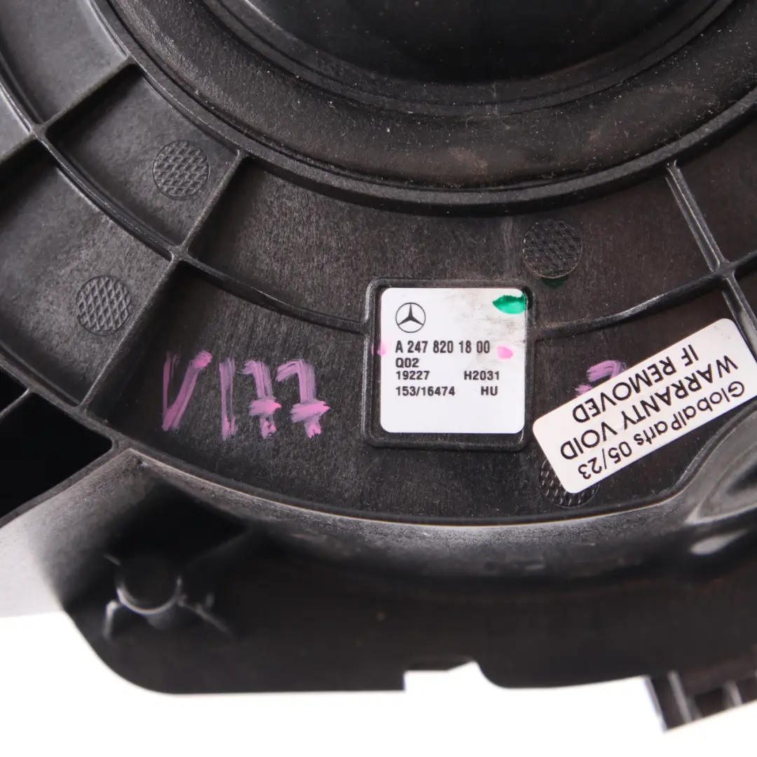 Subwoofer central Mercedes W177 W247 Altavoz de graves Woofer Audio  - SKU A2478201800 - Número de pieza A2478201800