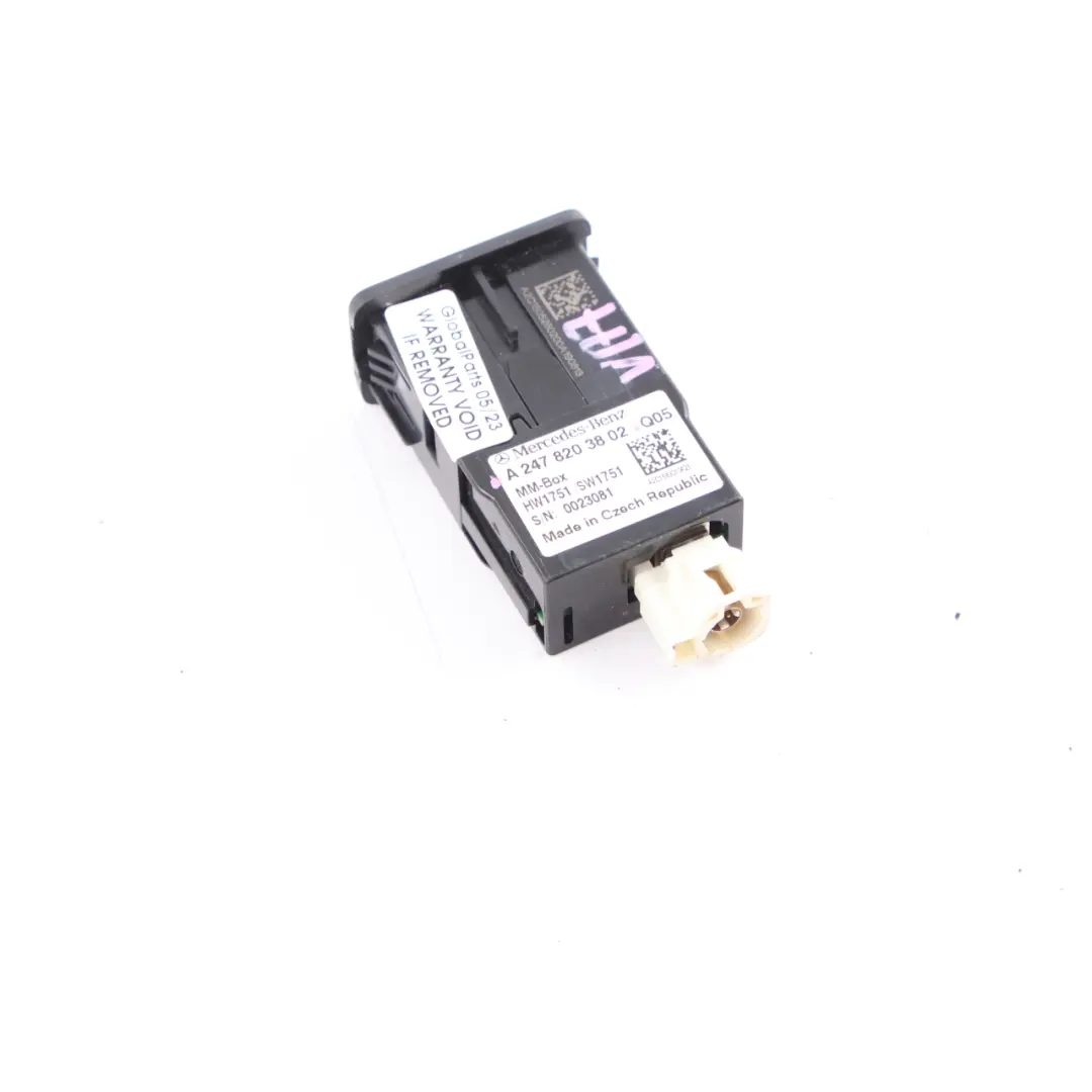 Mercedes W177 W247 Porta USB Unità connettore multimediale MM-BOX - SKU A2478203802 - Numero di parte A2478203802