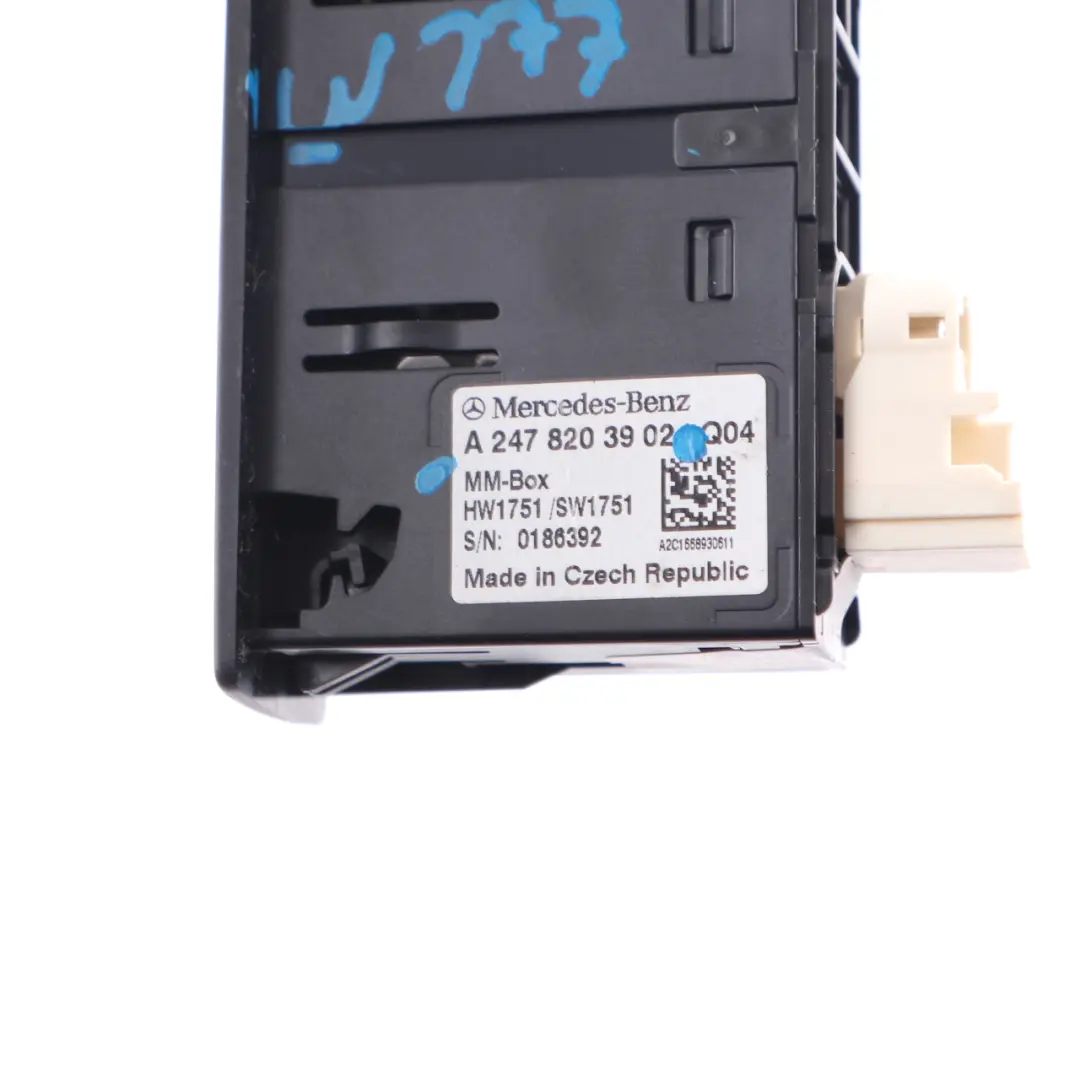 Mercedes W177 W247 Puerto USB Enchufe Enchufe Panel Control Conexión - SKU A2478203902 - Número de pieza A2478203902