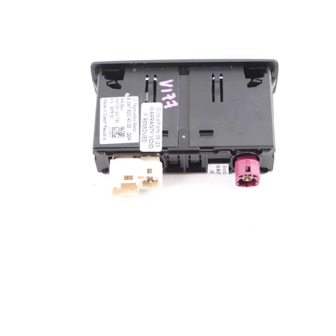 Mercedes W177 W213 W247 USB Port Prise Fiche Connecteur Unité MM-BOX - SKU A2478204002 - Numéro de pièce A2478204002