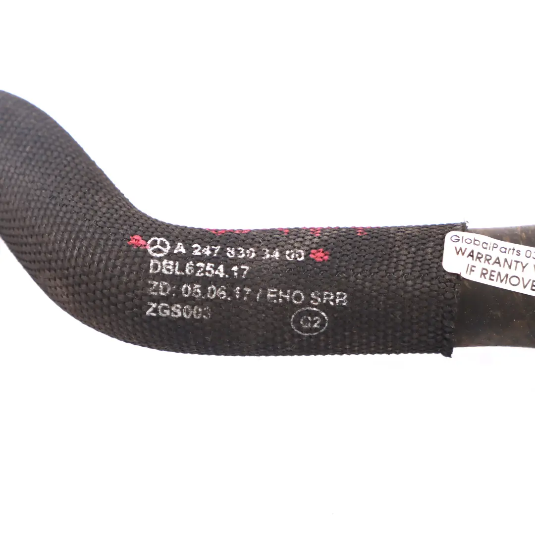 Tubo flessibile acqua refrigerante per Mercedes W177 W247 con numero di parte A2478303400 Mercedes W177 W247 Tubo flessibile acqua refrigerante - SKU A2478303400 - Numero di parte A2478303400