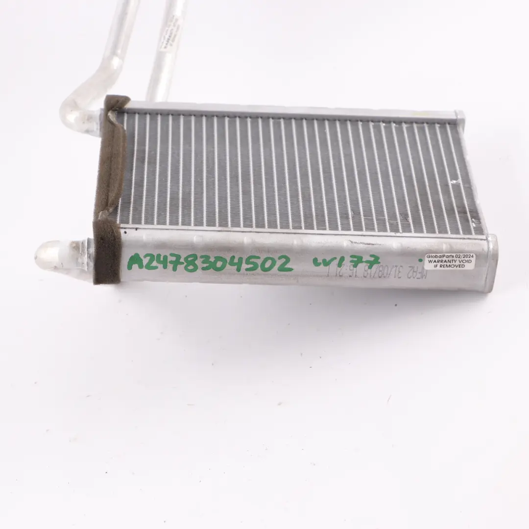 Heat Exchanger Mercedes W177 W118 W247 Heater Radiator Matrix to with Part number A2478304502 Heat Exchanger Mercedes W177 W118 W247 Heater Radiator Matrix - SKU rhd-A2478304502 - Part number A2478304502