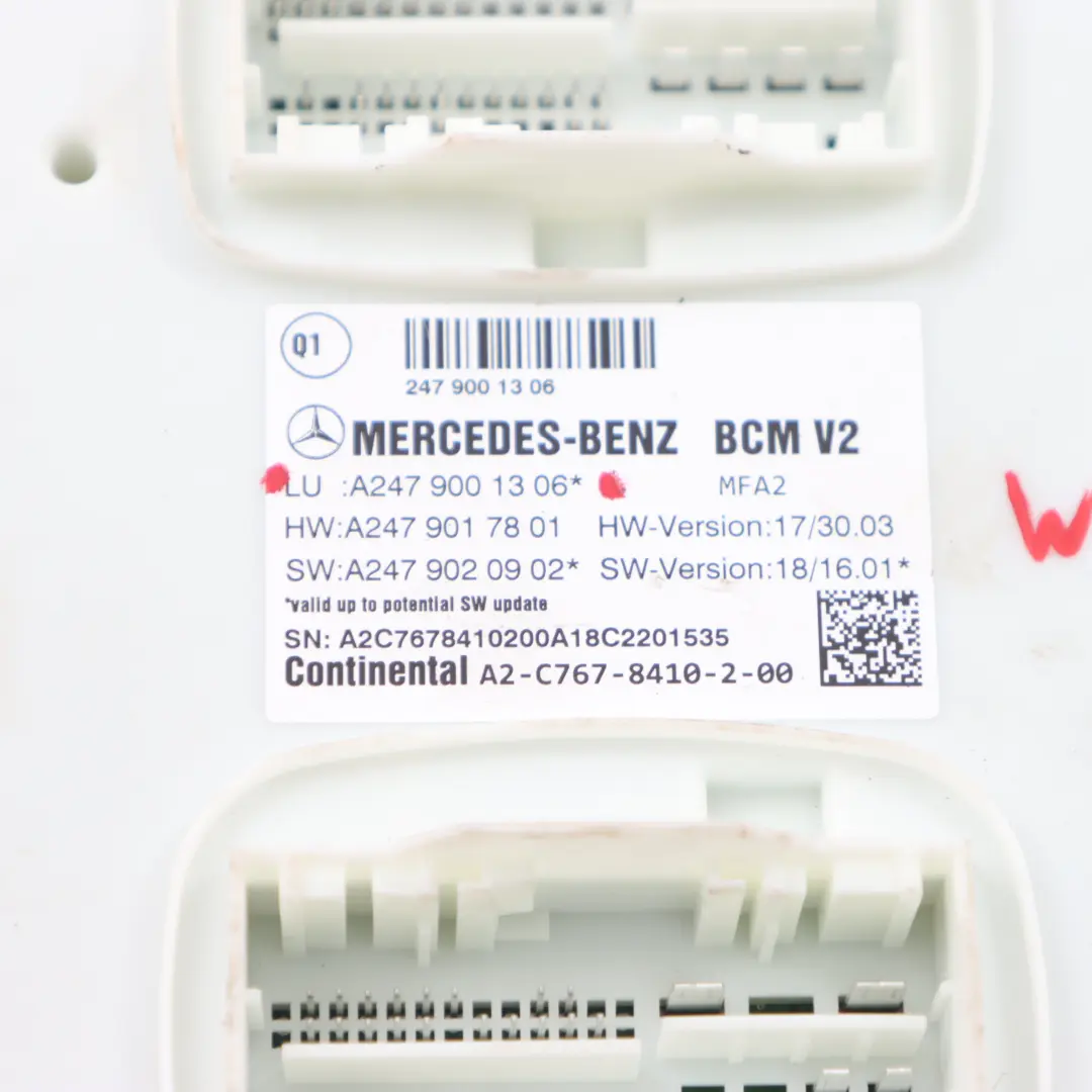 Modul Mercedes W177 W247 SAM Modul Körper Komfort Steuergerät für mit Teilenummer A2479001306 Modul Mercedes W177 W247 SAM Modul Körper Komfort Steuergerät - SKU A2479001306 - Teilenummer A2479001306