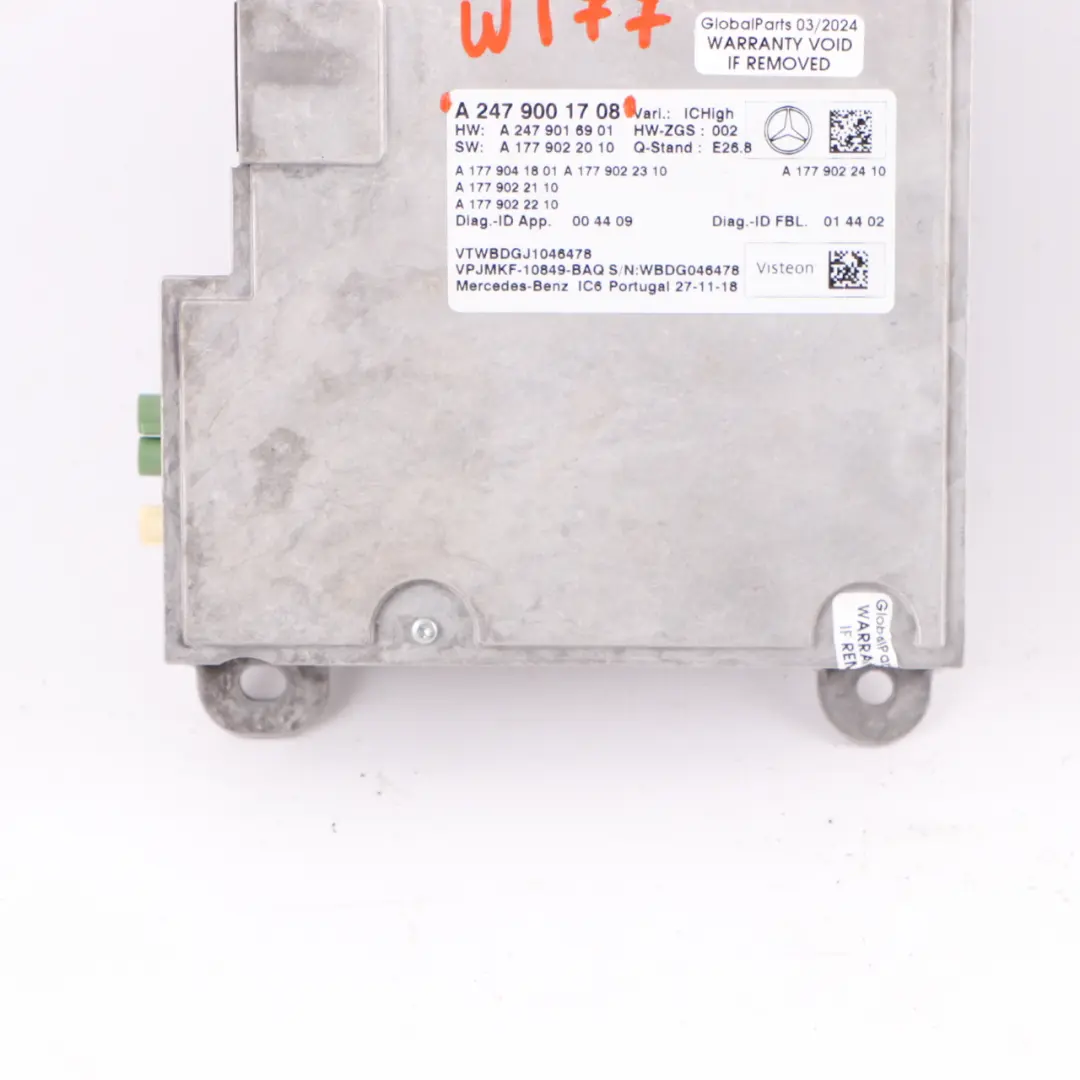 Instrument Cluster Module Mercedes C118 W167 W177 W247 Control Unit to with Part number A2479001708 Instrument Cluster Module Mercedes C118 W167 W177 W247 Control Unit - SKU A2479001708 - Part number A2479001708