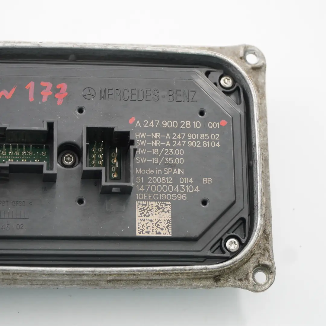 Scheinwerfer LED Spannungswandler Modul Vorne Links für Mercedes W177 mit Teilenummer A2479002810 Mercedes W177 Scheinwerfer LED Spannungswandler Modul Vorne Links - SKU A2479002810 - Teilenummer A2479002810