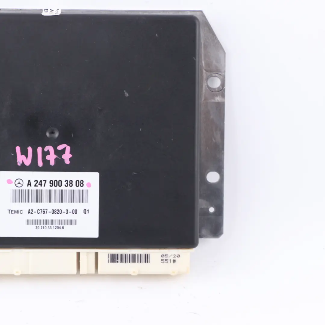 Module de suspension Mercedes C118 W177 W247 Unité de contrôle ECU pour à propos du numéro de pièce A2479003808 Module de suspension Mercedes C118 W177 W247 Unité de contrôle ECU - SKU A2479003808 - Numéro de pièce A2479003808