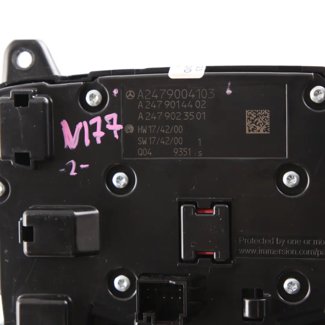 Mercedes W177 Touch Pad Consola Central Panel de Interruptores Touchpad Unidad - SKU A2479004103 - Número de pieza A2479004103