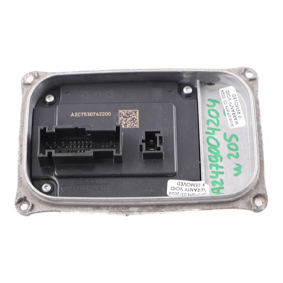 Modulo fari LED Unità controllo Ballast per Mercedes W177 W205 W247 con numero di parte A2479004204 Mercedes W177 W205 W247 Modulo fari LED Unità controllo Ballast - SKU A2479004204 - Numero di parte A2479004204