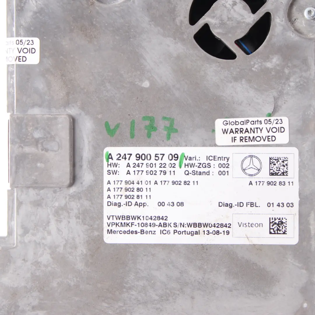 Modulo ECU Contachilometri per Mercedes W177 W247 con numero di parte A2479005709 Mercedes W177 W247 Modulo ECU Contachilometri - SKU A2479005709 - Numero di parte A2479005709